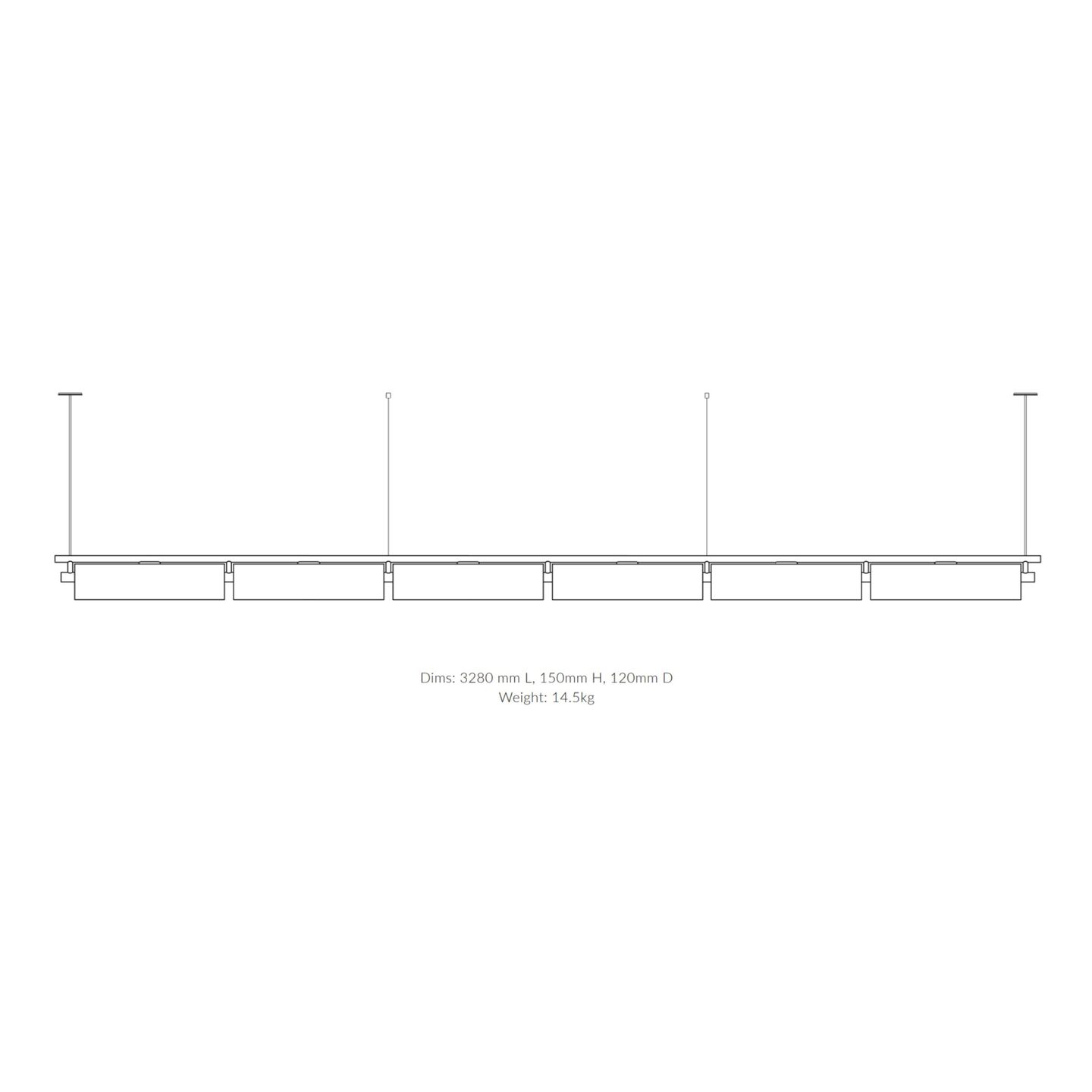 Torii Linear 328 Ribbed Clear & Bronze